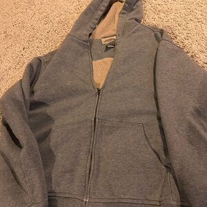 L.L. Bean Gray and Tan Fleece-Lined Jacket